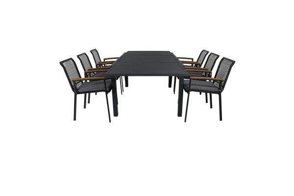 Imagine Vă rugăm să traduceți complet Marbella Table 160/240 - Black/Black+Dallas Dining Chair_6