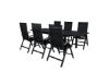 Imagine Marbella Table 160/240 - Black/Black+Albany Light 5-pos - black / Black textilene and grey teak_6