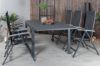 Imagine Marbella Table 160/240 - Black/Black+Albany Light 5-pos - black / Black textilene and grey teak_6