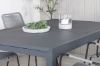 Imagine Masa de dining Marbella 160/240 - negru/negru+ scaun Lindos - aluminiu negru/snar gris_4