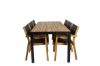 Imagine Masa de Dining Bois 205*90cm - Picioare negre / Acacia + Scaun empilabil Venice - Tei / Textilenă neagră_6