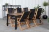 Imagine Bois Dining table 205*90cm - Black Legs / Acacia +Little John foldable Chair - Rope / Acacia_6