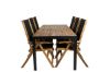 Imagine Bois Dining table 205*90cm - Black Legs / Acacia +Little John foldable Chair - Rope / Acacia_6