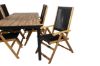 Imagine Bois Dining table 205*90cm - Black Legs / Acacia +Little John foldable Chair - Rope / Acacia_6