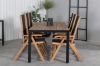 Imagine Bois Dining table 205*90cm - Black Legs / Acacia +Little John foldable Chair - Rope / Acacia_6