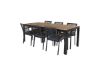 Imagine Vă rugăm să traduceți complet Tabelul de dining Bois 205*90cm - Picioare negre / Acacia + Scaunul de dining Dallas_6