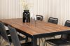 Imagine Masa de dining Bois 205*90cm - Picioare negre / Acacia + Scaun empilabil Lindos - Aluminiu negru / Sfoară neagră_6