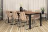 Imagine Masa de dining Bois 205*90cm - Picioare negre / Acacia + Scaun empilabil Lindos - Aluminiu Negru / Sfoara Latte_6