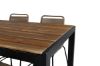 Imagine Masa de dining Bois 205*90cm - Picioare negre / Acacia + Scaun empilabil Lindos - Aluminiu Negru / Sfoara Latte_6