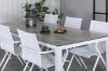 Imagine Vă rugăm să traduceți complet Llama Dining Table 205 * 100 - White Alu / Grey HPL + Alina Dining Chair - white Alu / White Textilene_6