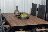 Imagine Masa de dining Bois 205*90cm - Picioare negre / Acacia +Scaun Panama Light 5-pozitii Negru / Negru si teak_6