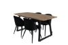 Imagine Masa de dining Inca - 160/200*85*H75 - Stejar / Negru+Scaun de dining Velvet - Negru / Negru_4