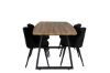 Imagine Masa de dining Inca - 160/200*85*H75 - Stejar / Negru+Scaun de dining Velvet - Negru / Negru_4