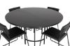 Imagine Copenhagen - Dining Table round - Black / Black+Kenth Chair - Black / Black PU_4