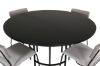 Imagine Copenhagen - Dining Table round - Black / Black+Kenth Chair - Black / Light Grey Velvet_4