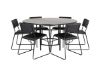 Imagine Copenhagen - Dining Table round - Black / Black+Kenth Chair - Black / Black PU_6