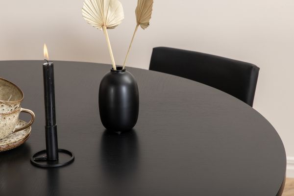 Imagine Copenhagen - Dining Table round - Black / Black+Kenth Chair - Black / Black PU_6