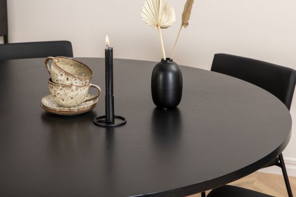 Imagine Copenhagen - Dining Table round - Black / Black+Kenth Chair - Black / Black PU_6