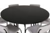 Imagine Copenhagen - Dining Table round - Black / Black+Kenth Chair - Black / Light Grey Velvet_6