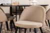 Imagine Copenhagen - Dining Table round - Black / Black+Velvet Stitches Chair - Black / Beige Fabric (Polyester linen )_6