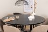 Imagine Copenhagen - Dining Table round - Black / Black+Velvet Stitches Chair - Black / Beige Fabric (Polyester linen )_6