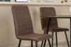 Imagine Silar Dining Table - Round 100 cm - Black Melamine / Black Legs+Windu Lyx Chair - Black / Brown Micro Fibre_4