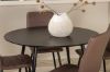 Imagine Silar Dining Table - Round 100 cm - Black Melamine / Black Legs+Windu Lyx Chair - Black / Brown Micro Fibre_4