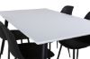 Imagine Masa de dining Jimmy, HPL negru alb + scaun de plastic Polar negru, picioare negre plastic_4