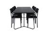 Imagine Masa de dining Pippi - Negru / Furnir negru + Scaun de dining Polly - Negru / Negru _6