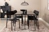 Imagine Masa de dining Pippi - Negru / Furnir negru + Scaun de dining Polly - Negru / Negru _6