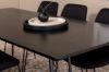 Imagine Masa de dining Petra, Veneer Negru + Scaun de dining Muce, Picioare Negre, Material Negru_6