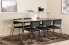 Imagine Masa de dining Petra, Cupru Distressed Black Veneer+Kenth Scaun, Negru Catifea Neagra_6