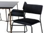 Imagine Masa de dining Petra, Cupru Distressed Black Veneer+Kenth Scaun, Negru Catifea Neagra_6