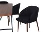 Imagine Masa de dining Uno, Furnir Nuc Negru+Scaun de Dining Arch, Picioare de Nuc, Textil Negru_6