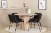 Imagine Bianca Round Dining Table - White Wash / Black Veneer+Tvist Chair - Black / Black PU_4