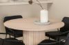 Imagine Bianca Round Dining Table - White Wash / Black Veneer+Tvist Chair - Black / Black PU_4