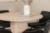 Imagine Bianca Round Dining Table - White Wash / Black Veneer+Tvist Chair - Black / Black PU_4