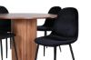 Imagine Bianca Round Dining Table - Walnut / Black Veneer+Polar Dining Chair - Black legs / Black Velvet (ersätter 19902-888)_4