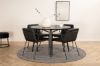 Imagine Dipp Dining Table - 115cm - Black Veneer / All black legs +Tvist Chair - Black / Black PU_4