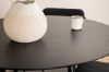 Imagine Dipp Dining Table - 115cm - Black Veneer / All black legs +Tvist Chair - Black / Black PU_4