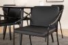 Imagine Dipp Dining Table - 115cm - Black Veneer / All black legs +Tvist Chair - Black / Black PU_4