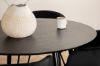 Imagine Masa de dining Dipp - 115cm - Furnir negru / Picioare complet negre + Scaun Berit - Negru / Catifea neagra_4