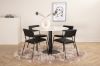 Imagine Vă rugăm să traduceți complet Estelle Round Dining Table ø106 H75 - White / Black + Kenth Chair - Black / Black PU_4