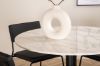 Imagine Vă rugăm să traduceți complet Estelle Round Dining Table ø106 H75 - White / Black + Kenth Chair - Black / Black PU_4