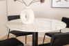 Imagine Vă rugăm să traduceți complet Estelle Round Dining Table ø106 H75 - White / Black + Kenth Chair - Black / Black PU_4