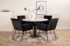 Imagine Estelle Round Dining Table ø106 H75 - White / Black+Petra Chair - Black / Black Velvet_4