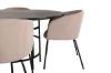 Imagine Copenhagen - Dining Table round - Black / Black+Berit Chair - Black / Beige Fabric (Polyester linen )_4