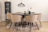 Imagine Copenhagen - Dining Table round - Black / Black+Berit Chair - Black / Beige Fabric (Polyester linen )_6