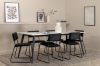 Imagine Masa de dining Jimmy - Negru / Alb HPL + Scaun Kenth - Negru / Catifea Neagra_6