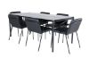 Imagine Masa de dining Pelle - Negru / negru Black+ Scaun Tvist - Negru / Negru PU_6